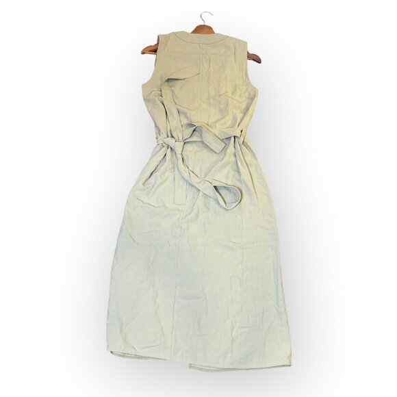 Everlane The Japanese GoWeave Long-Sleeve Mini Wrap Dress in Mint Womens 4/ NWOT - Picture 5 of 11